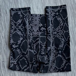 Lululemon Wunder Under High Rise Ziggy Snake Slate Patterned Leggings - Sz 4